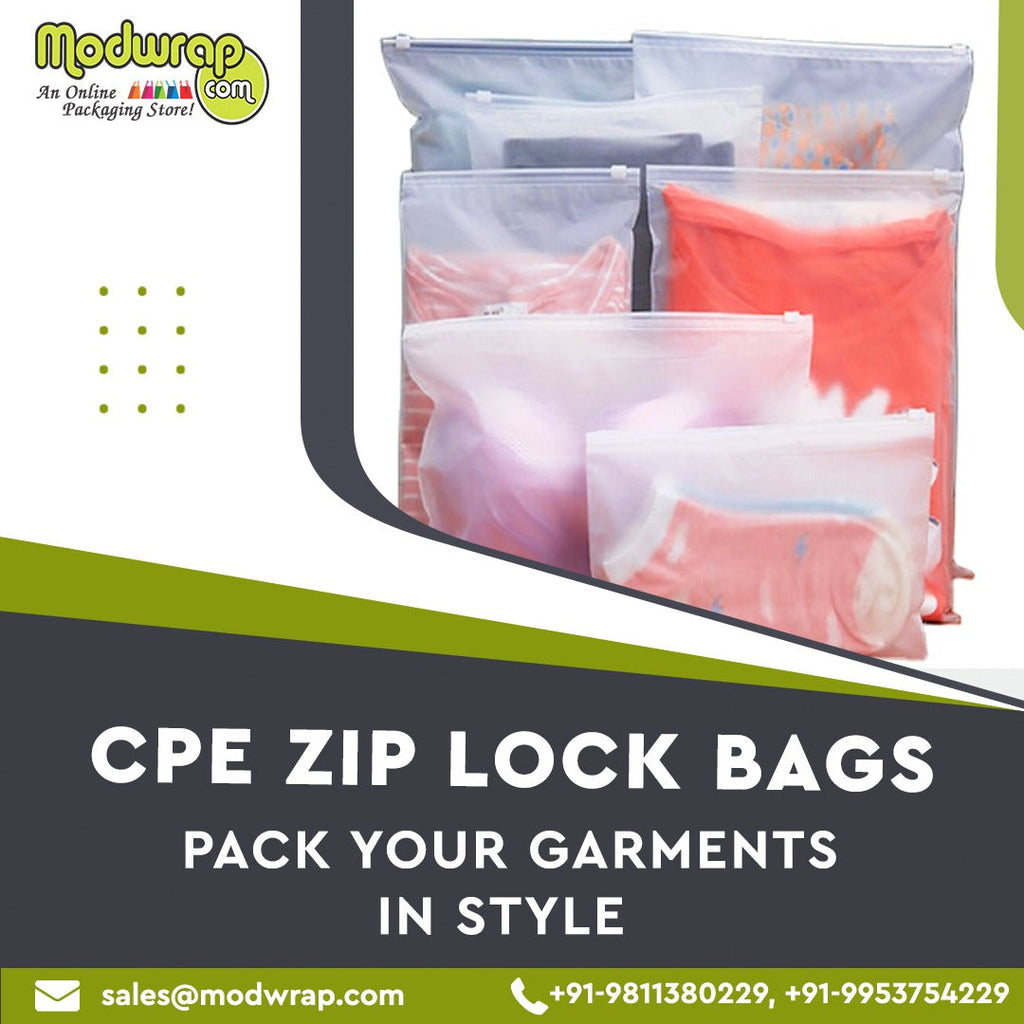Innovative CPE Zip Lock Bags for Garment Retail and Wholesale Packaging