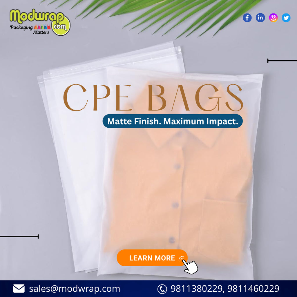 CPE Bags Matte Finish for Garments Industry