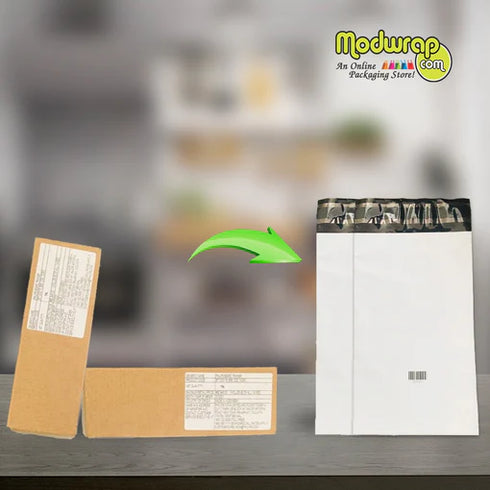 Tamper Evident Proof Mailer Bags Without POD (Outer White & Inner Black / Grey)