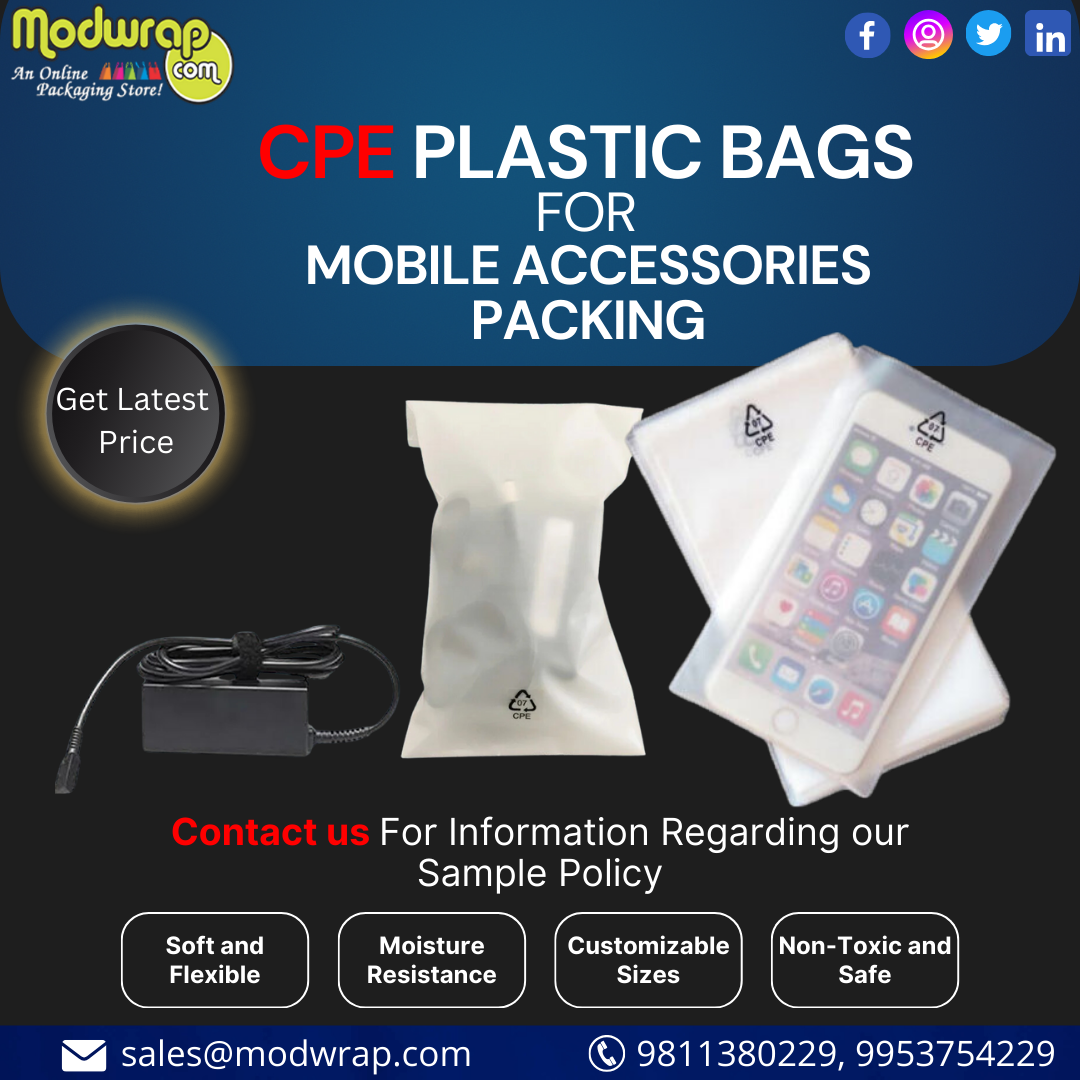 CPE Plastic Bags for Mobile Accessories Packing – modwrap